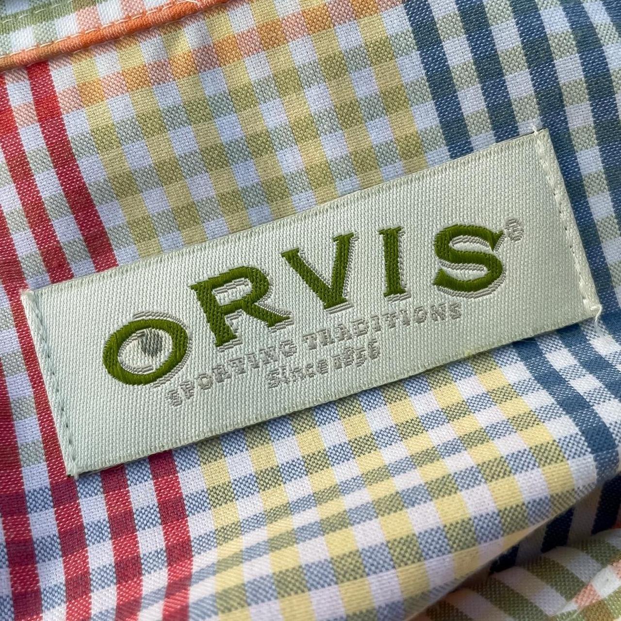 Orvis Men's Shirt - Multi - L – 90s Y2K rainbow p… - image 6