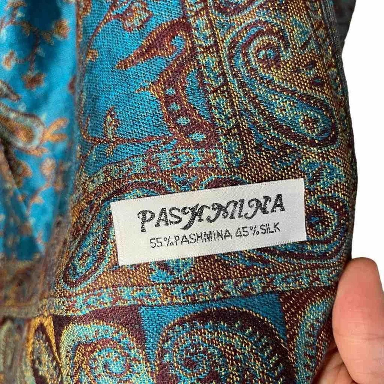 Product Image 2 - Pashmina Silk Paisley Peacock Blue