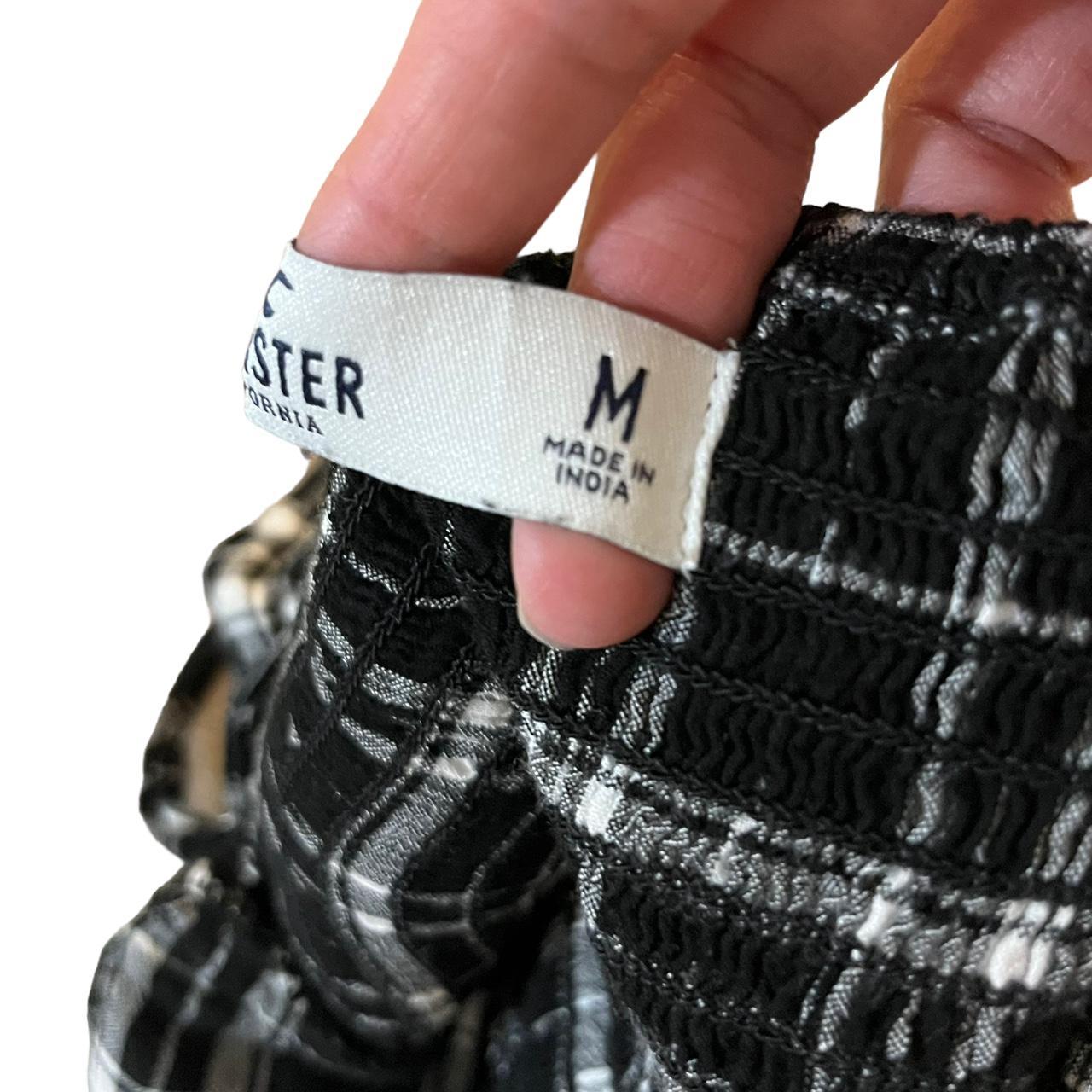 Hollister Black and White Plaid Jumpsuit Depop