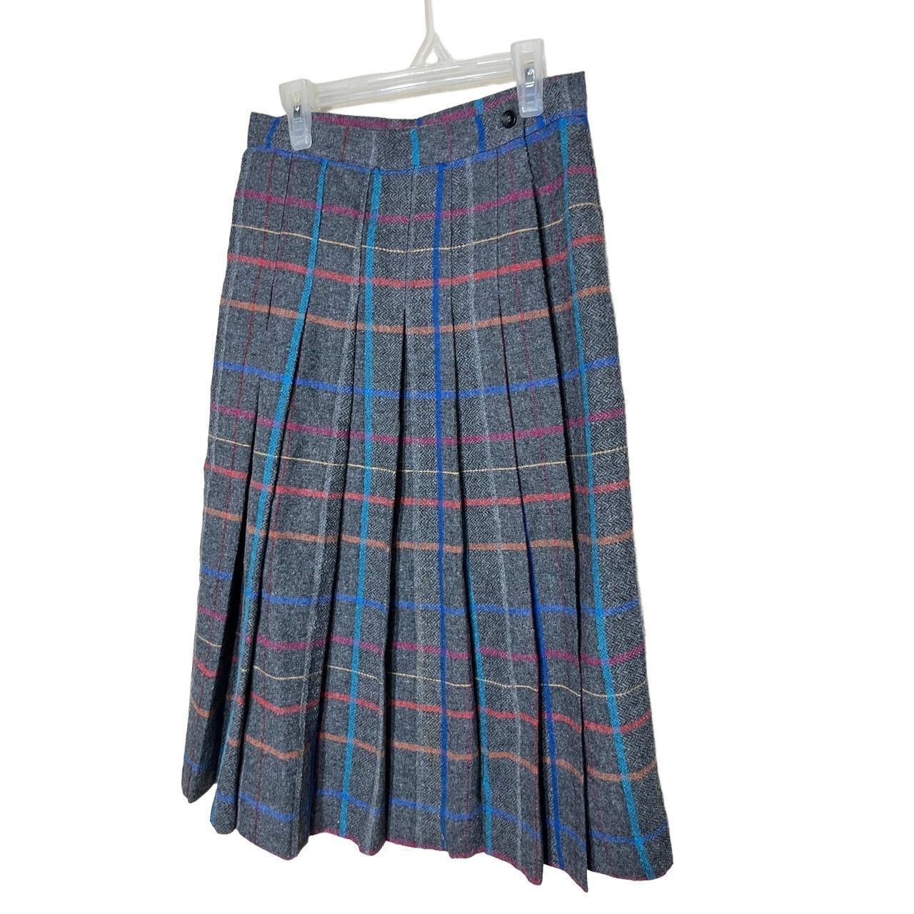 Vintage Women's Midi Skirt - Grey/Multi - 8 – Kay… - image 1