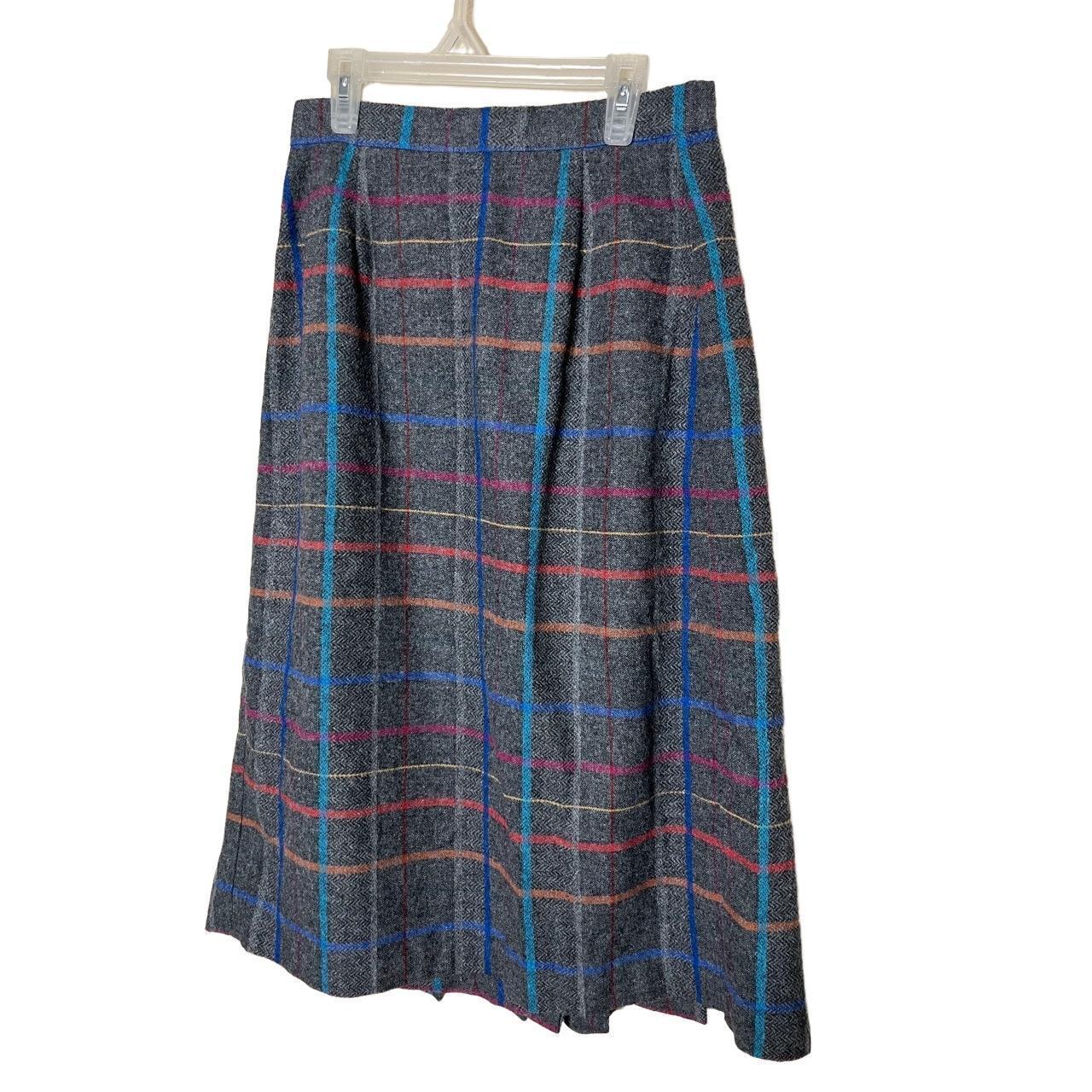 Vintage Women's Midi Skirt - Grey/Multi - 8 – Kay… - image 8