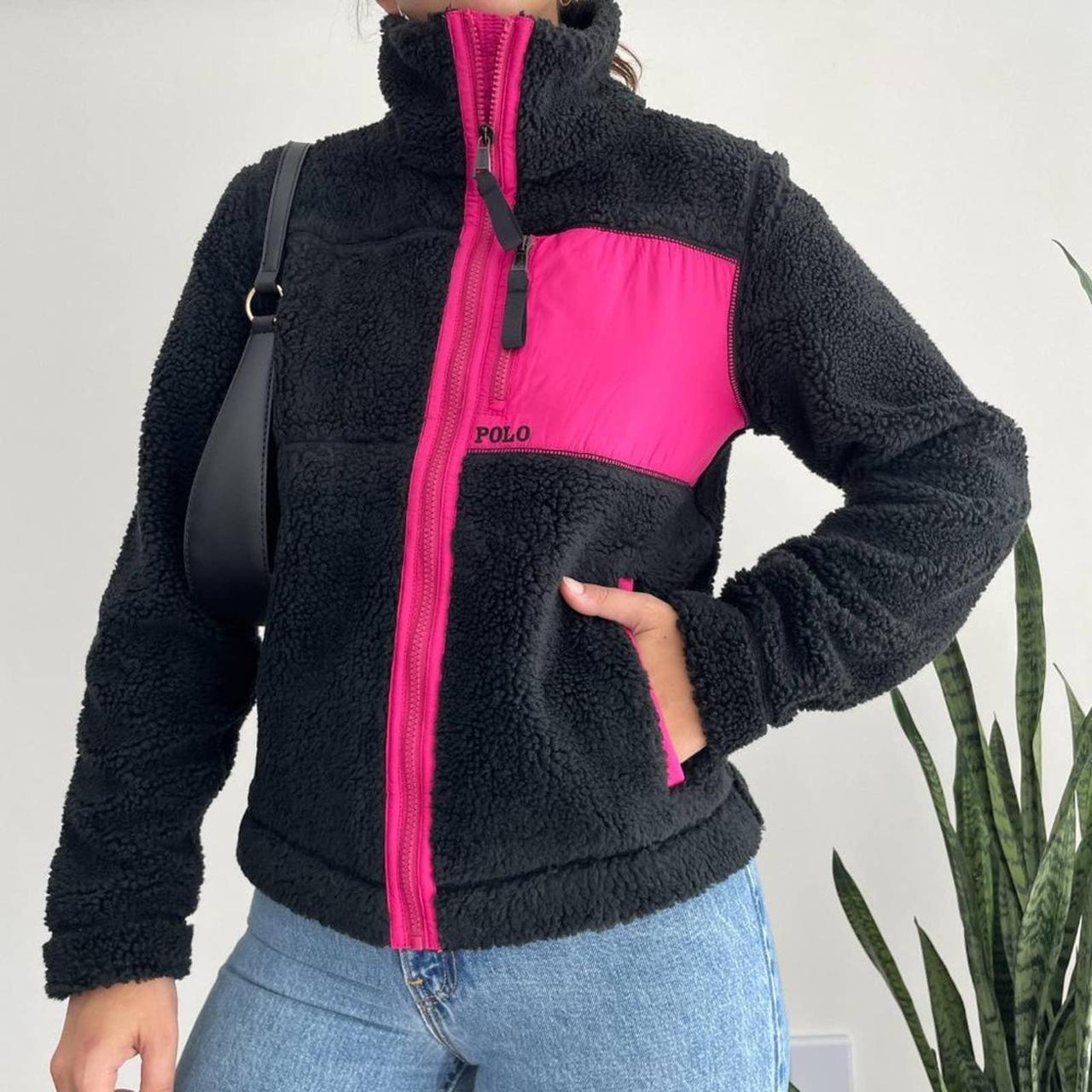 Polo Ralph Lauren women's sherpa fleece cardigan... Depop