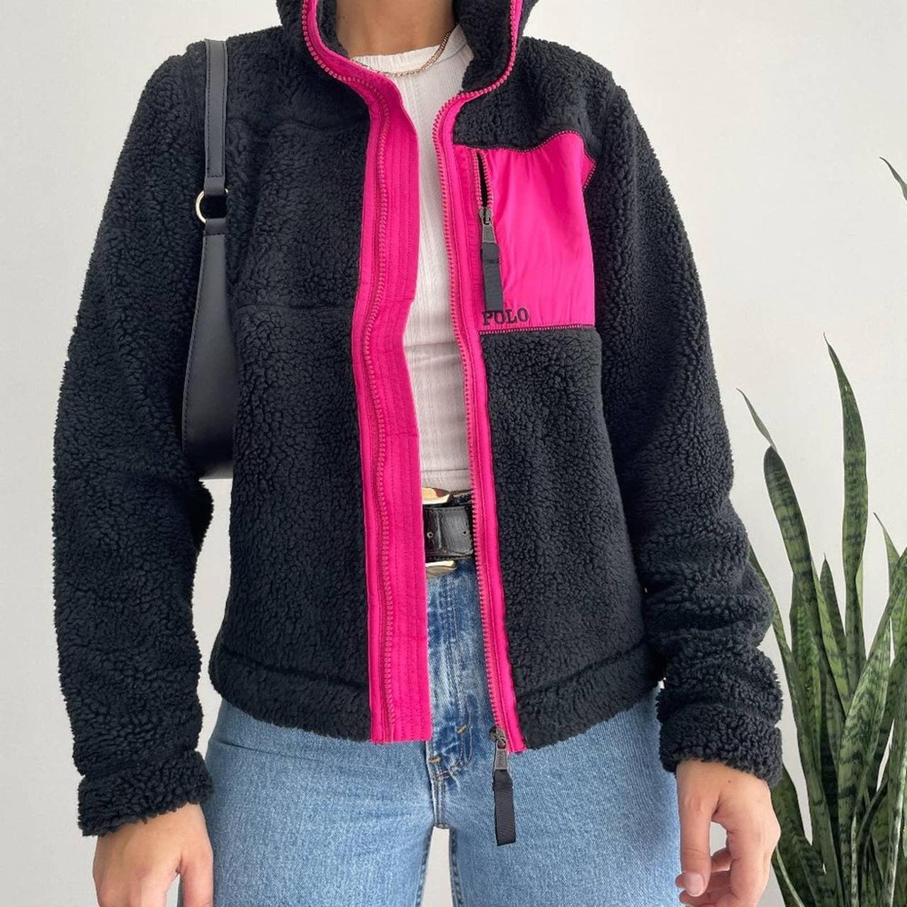 Polo Ralph Lauren women's sherpa fleece cardigan... Depop