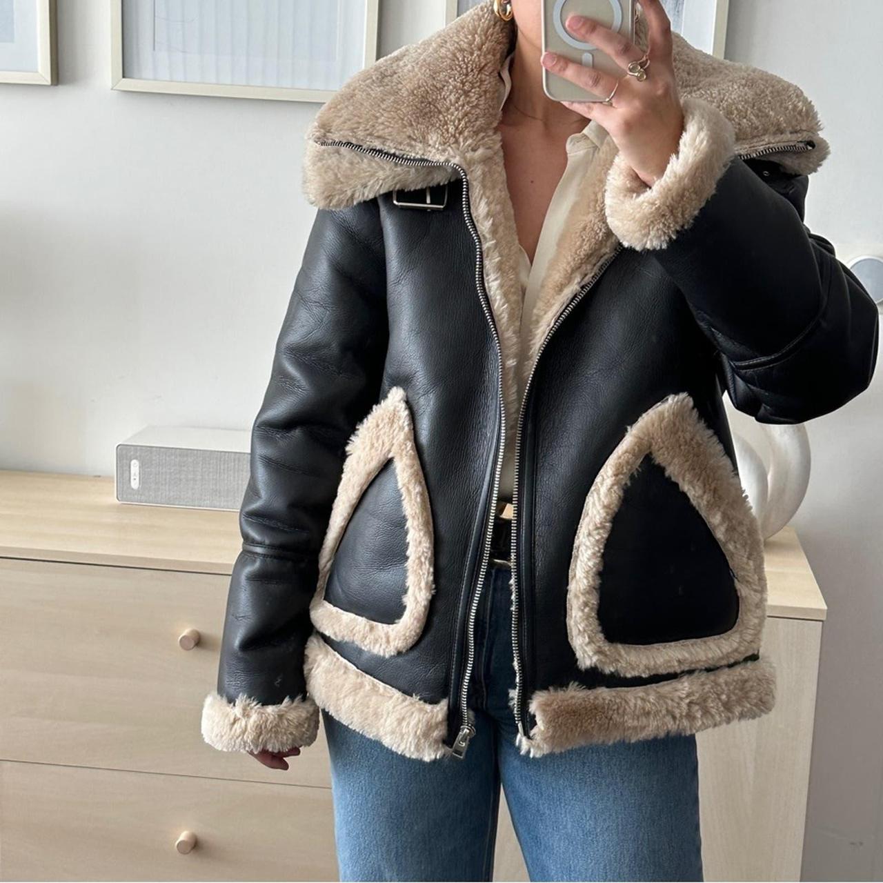 Topshop faux fur coat Stunning coat Size 4 #topsjop - Depop