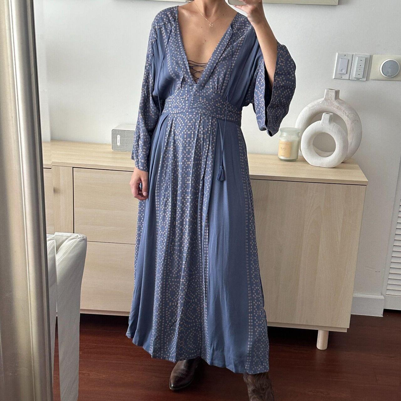 Free People sale Boho Kimono Romantic Maxi Dress