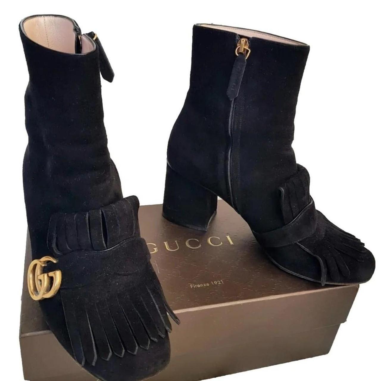 Gucci suede ankle on sale boots