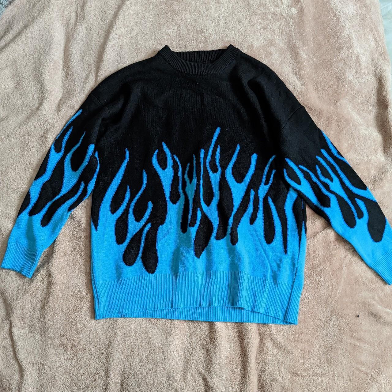 Blue sales flame sweatshirt