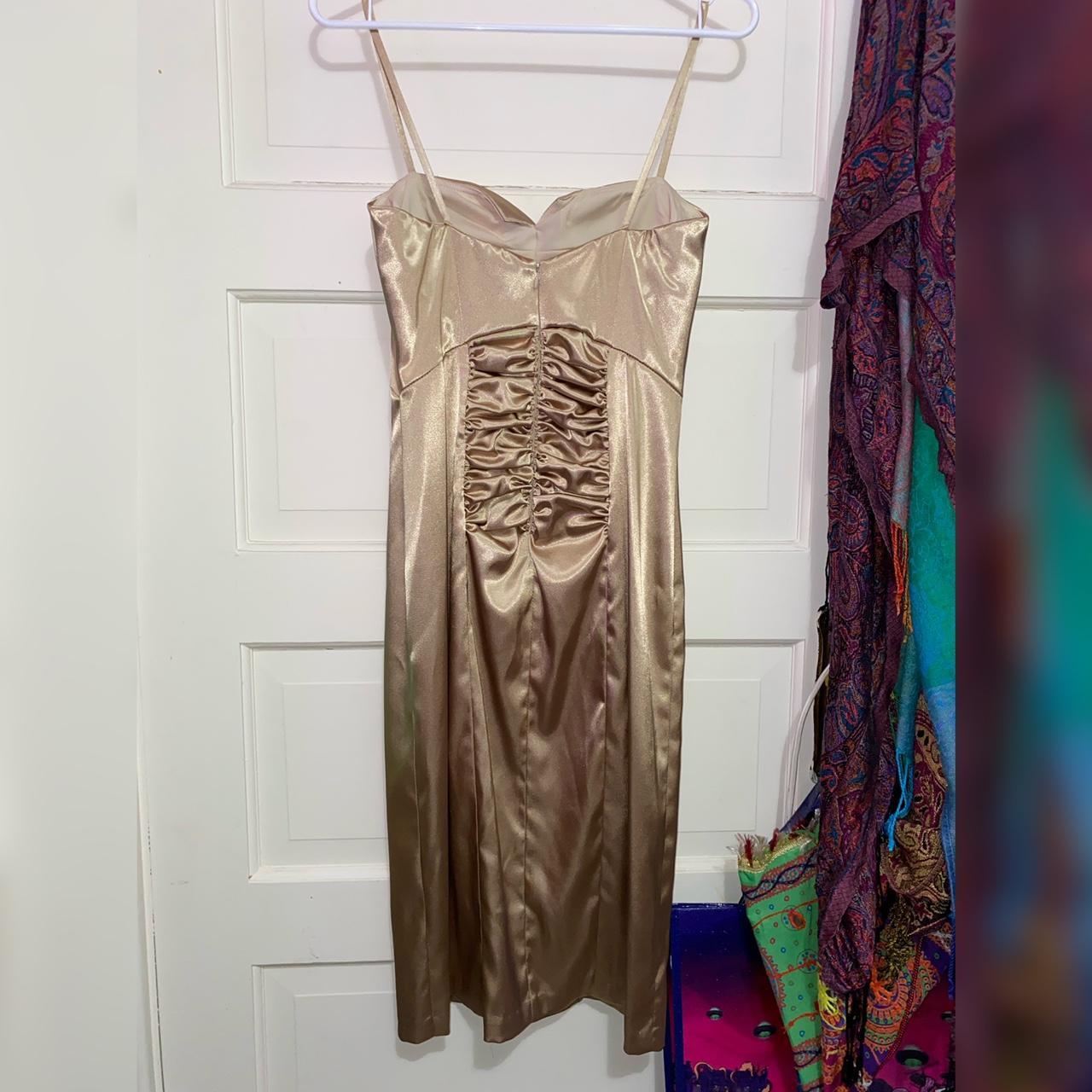 Betsy And Adam Womens Gold Dress Depop 7007