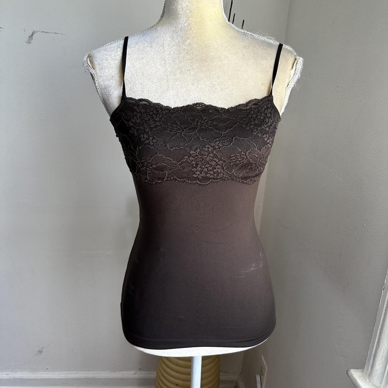 Y2k delicate lace cami top, Early 2000s milkmaid