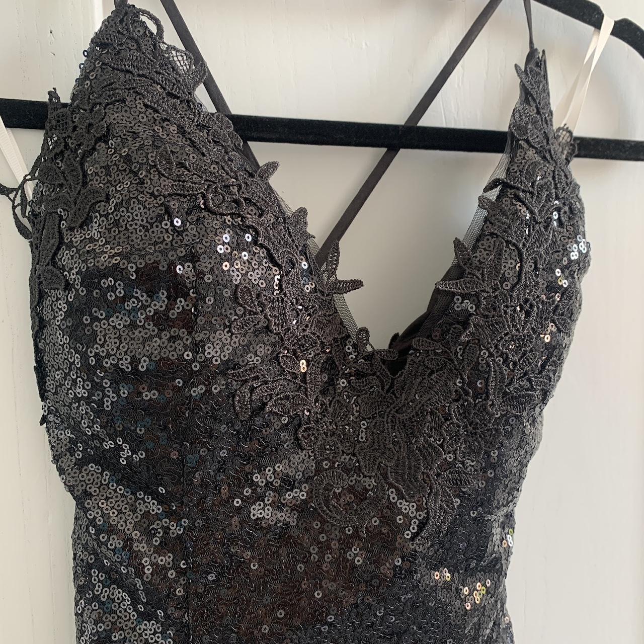 Need gone ASAP Sparkly Sexy Black Sequin Open Back... - Depop