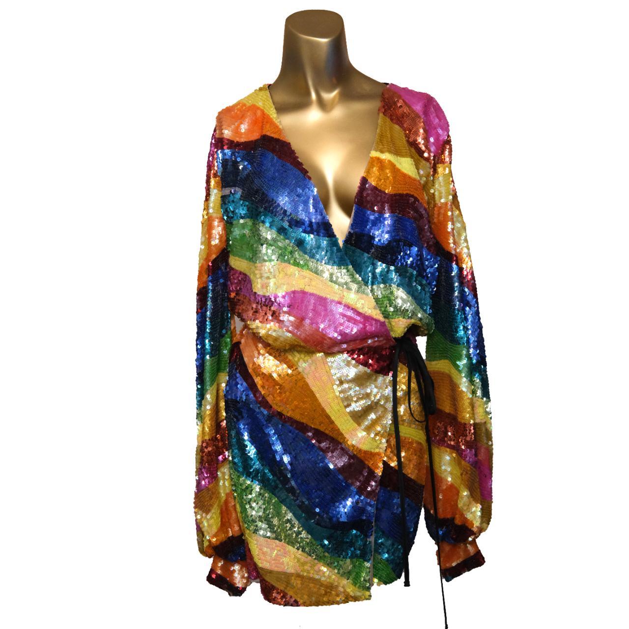 Attico rainbow deals sequin dress