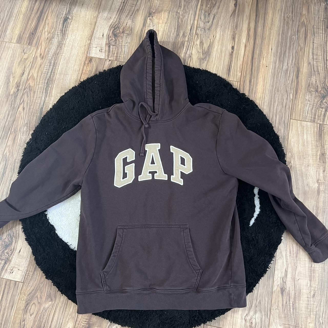 Gap logo hoodie - size large - worn once - great fit... - Depop