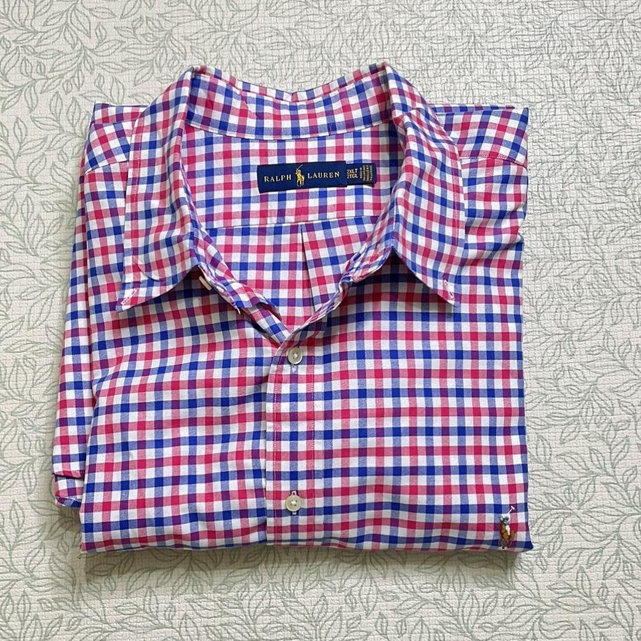 Ralph Lauren 2XLT Blue red and white Oxford long