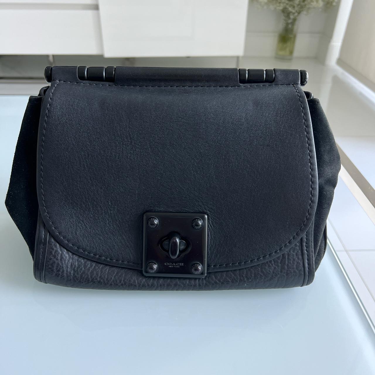 Coach Black Leather And Suede Drifter Crossbody