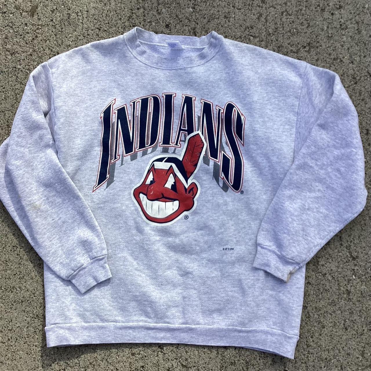 Vintage 1995 Cleveland Indians Wahoo Chief Logo 7 - Depop