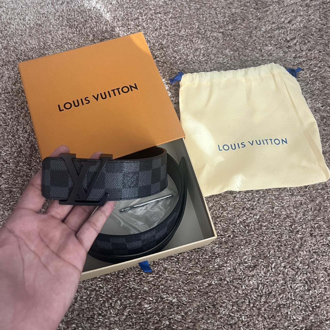 Louis Vuitton Men's LV INITIALES 40MM MATTE BLACK - Depop