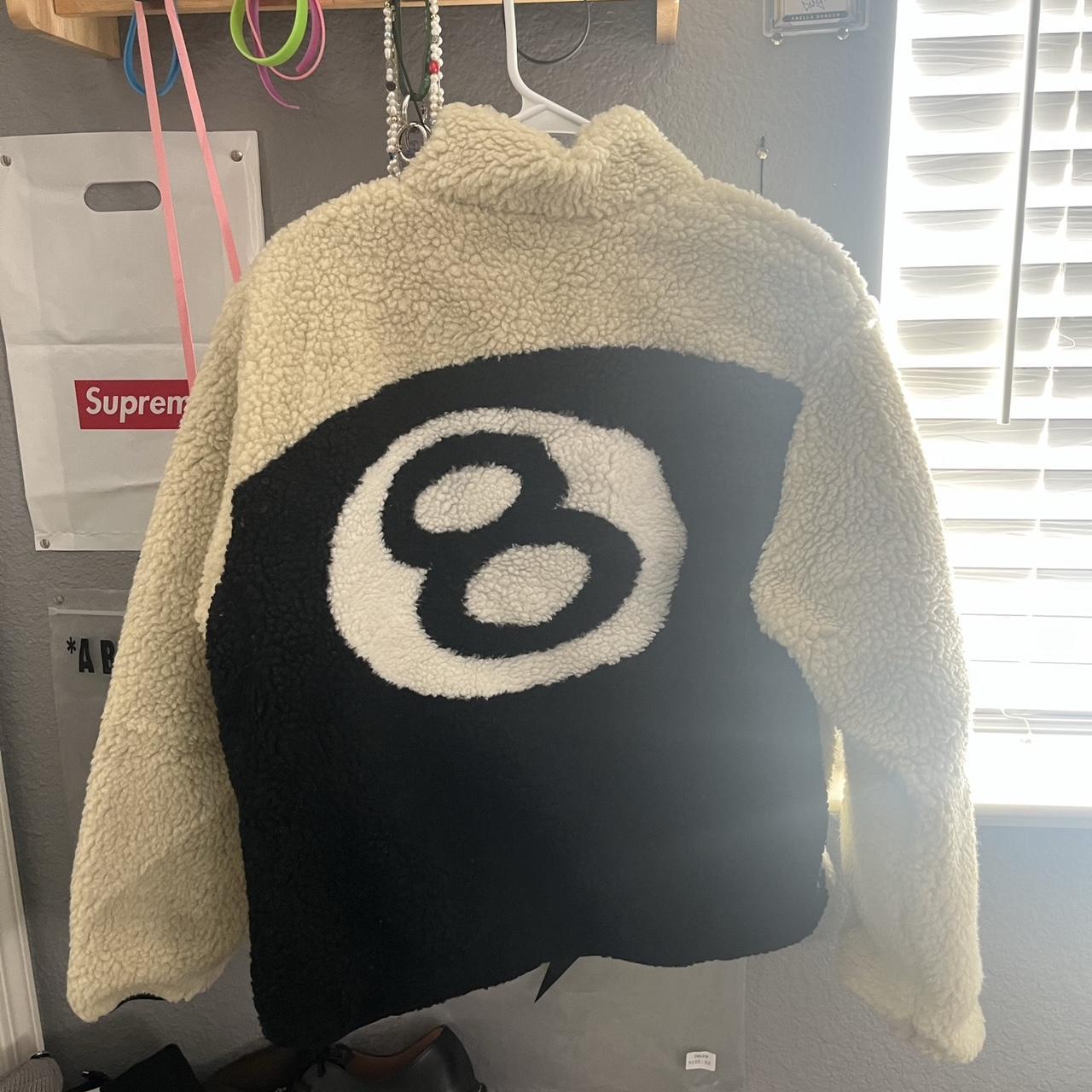 Stussy 8 Ball Reversable Sherpa Jacket Size L *TRIED... - Depop