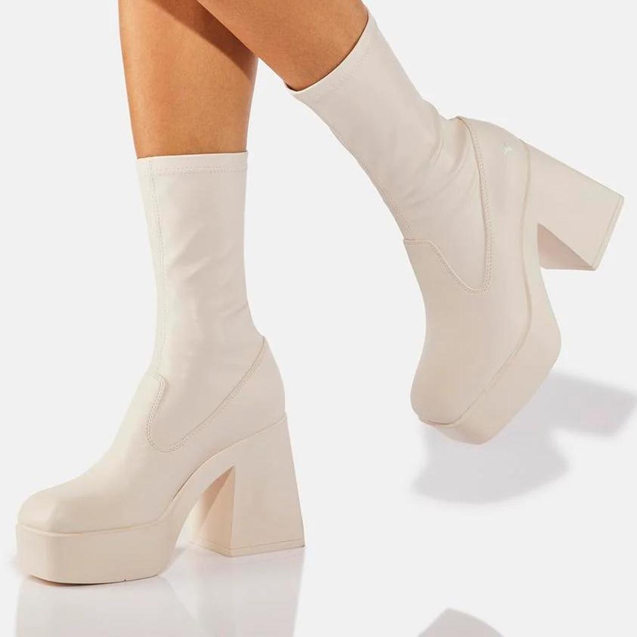 Windsor Smith Baddest Sock Boot Buttermilk RPR... Depop