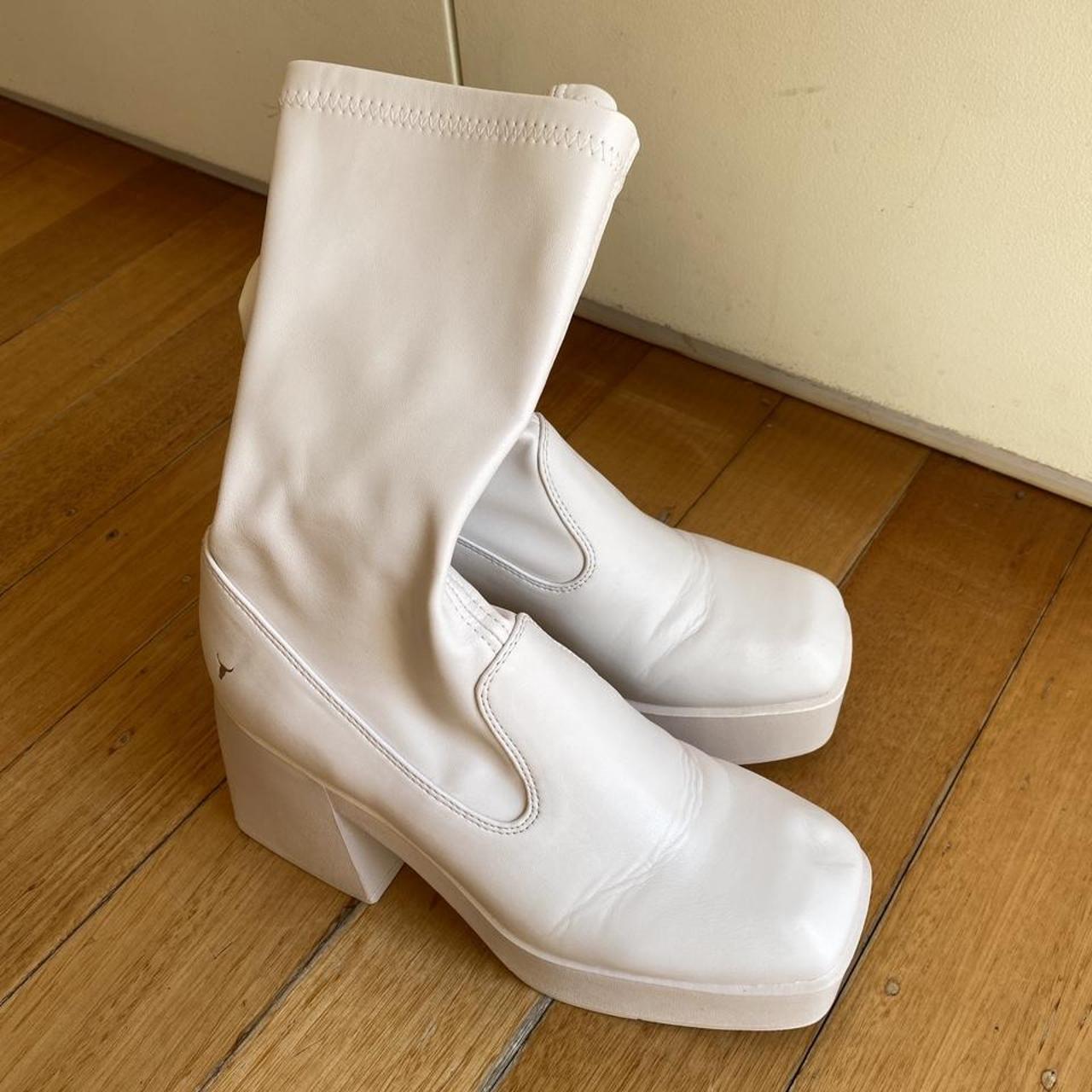 Windsor Smith Baddest Sock Boot Buttermilk RPR... Depop