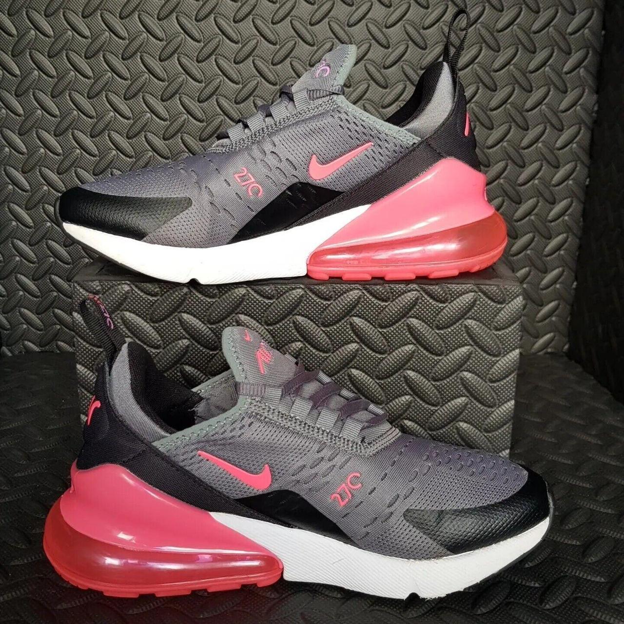 Nike Air Max 270 Trainers UK Size 5 Grey Pink Black... - Depop