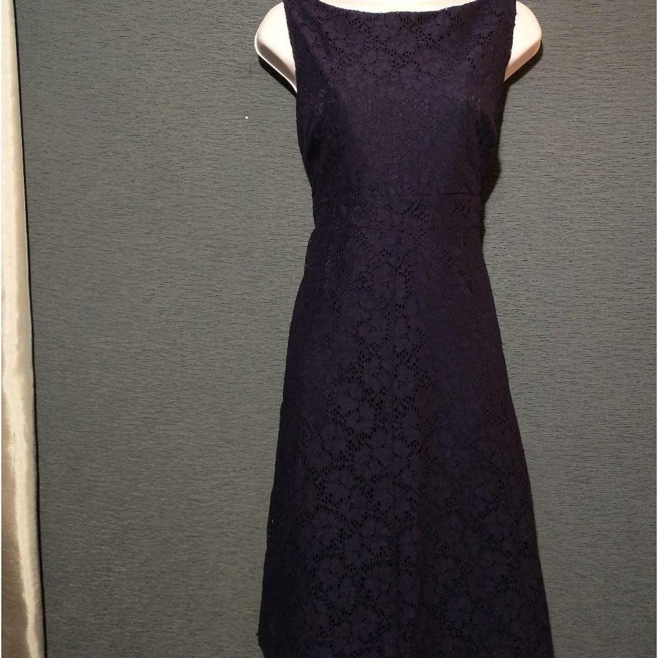 Chaps navy 2024 blue dress