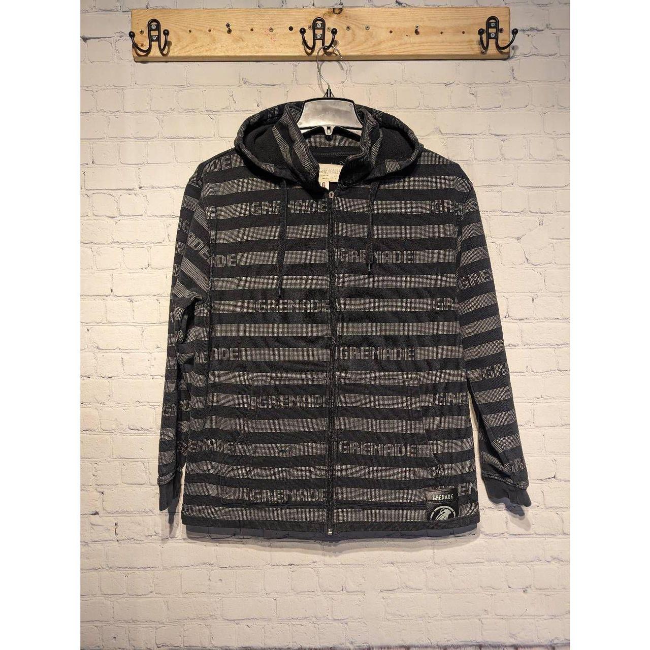 Grenade gray mens shops full zip jacket