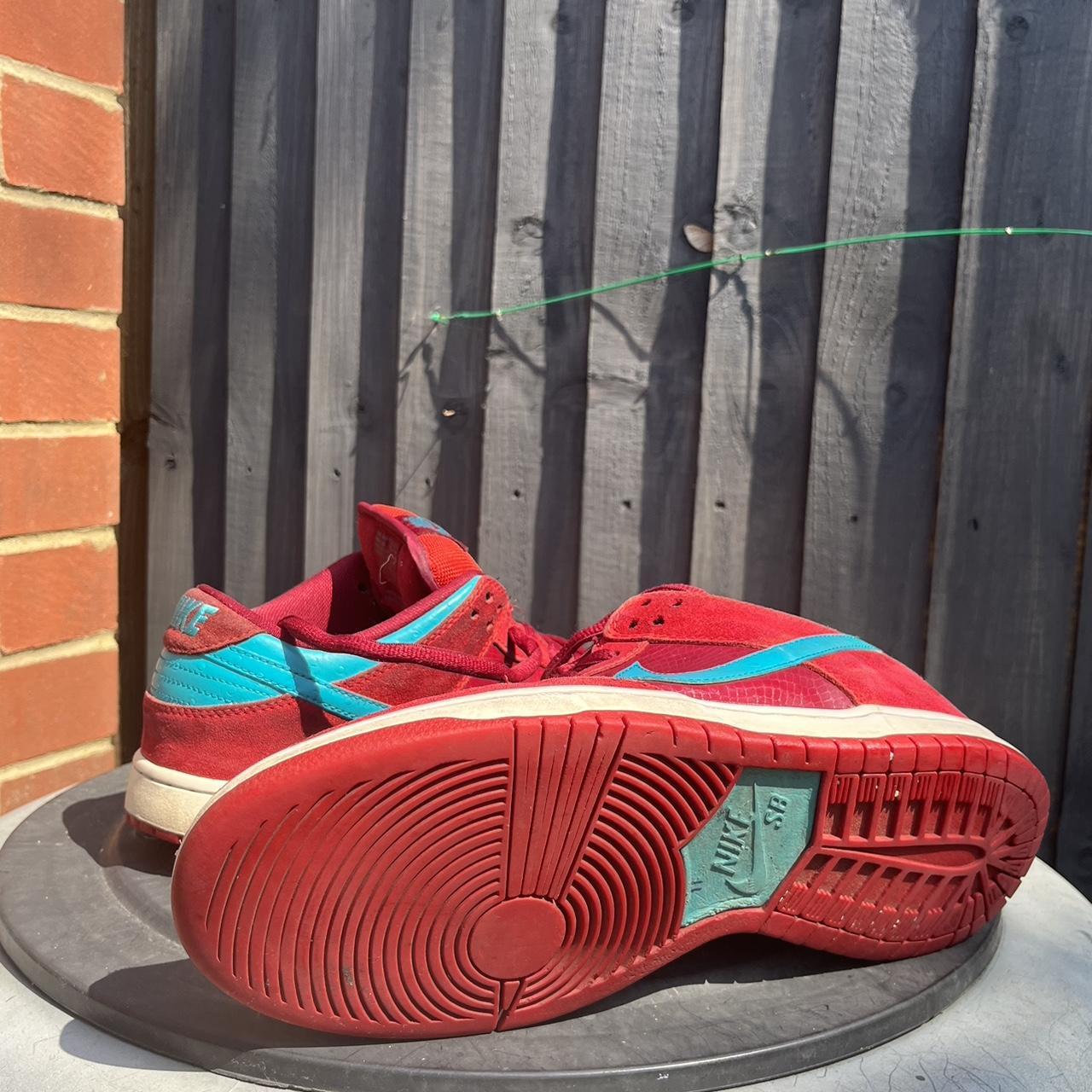 Nike Brick-house SB Dunk Low Pros   Red suede and... - Depop