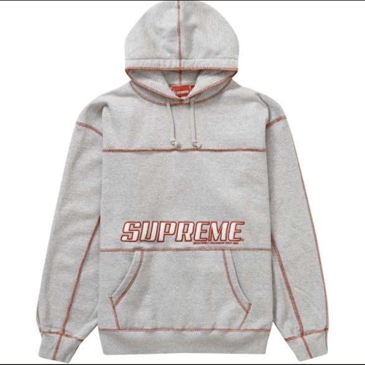 Supreme reverse stitch tracksuit 🪖Grey / Red 🪖High... - Depop