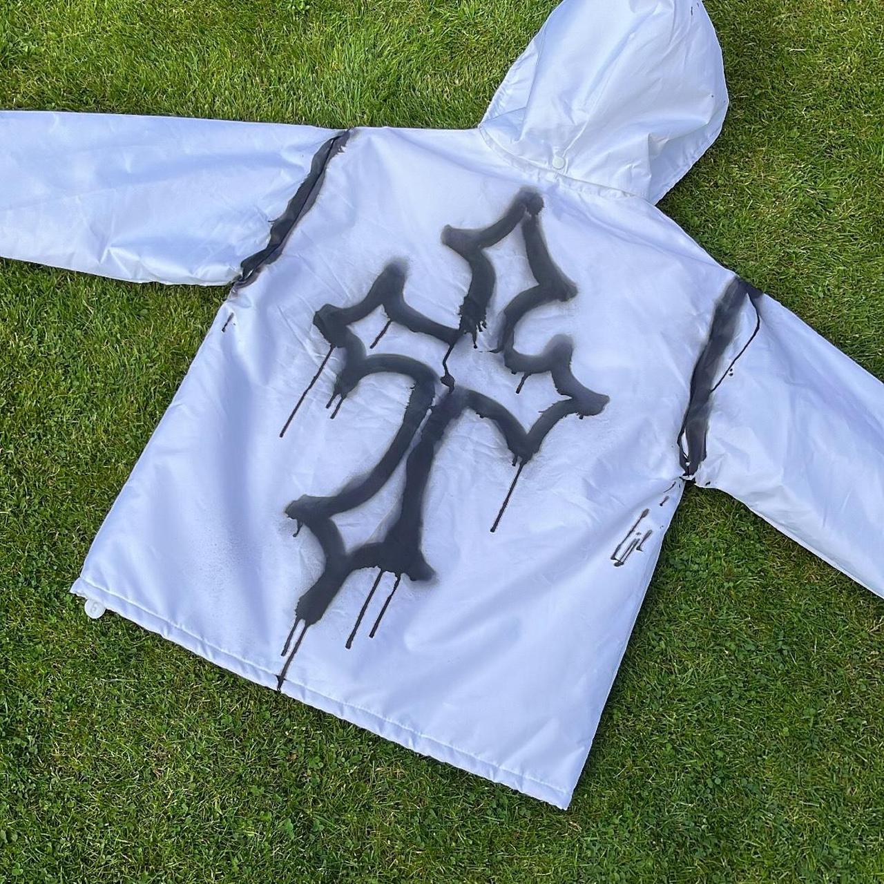 Graff Cross Jacket White 🪖Custom garm 🪖1-1 🪖Soft... - Depop