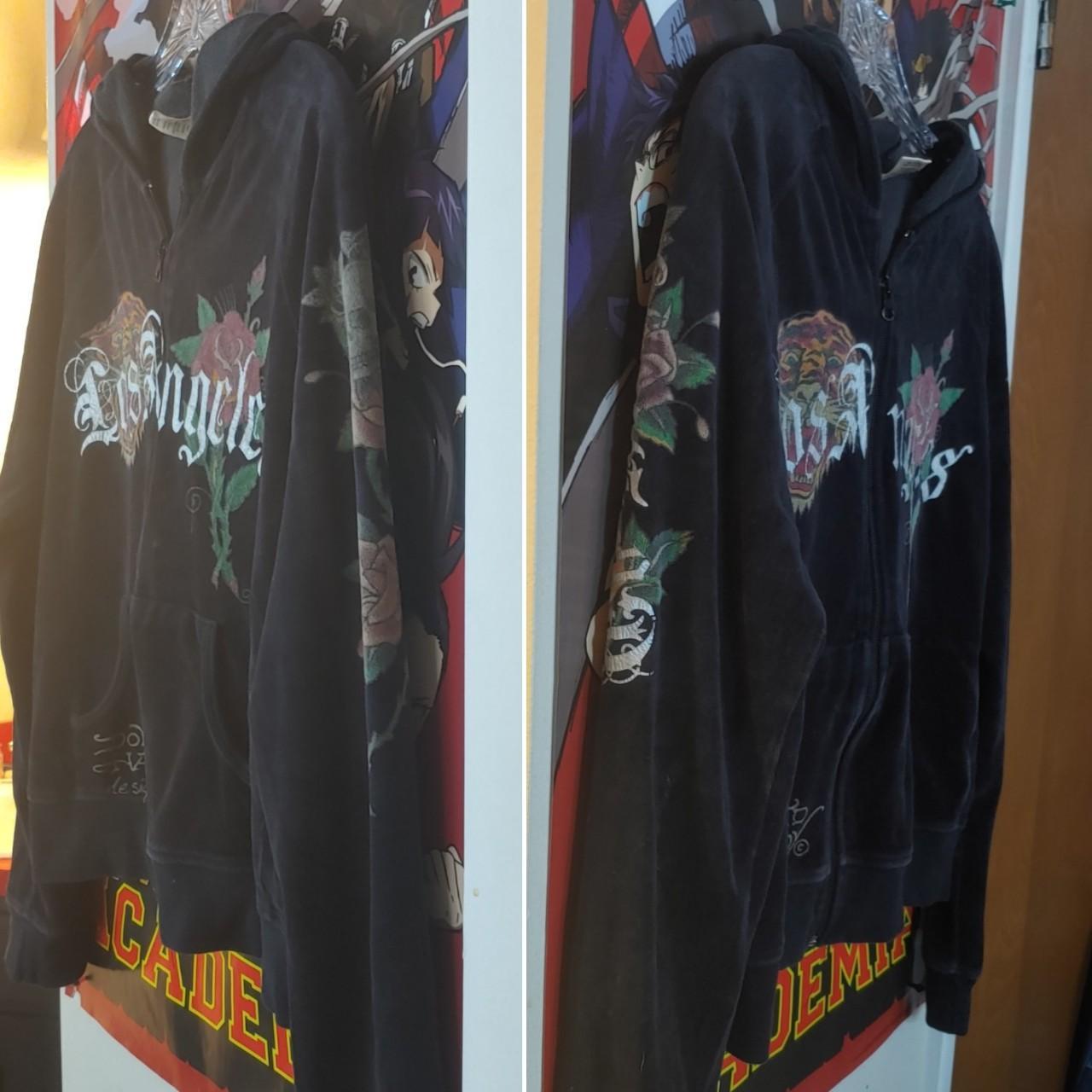 Ed Hardy Women S Black Jacket Depop   P0 