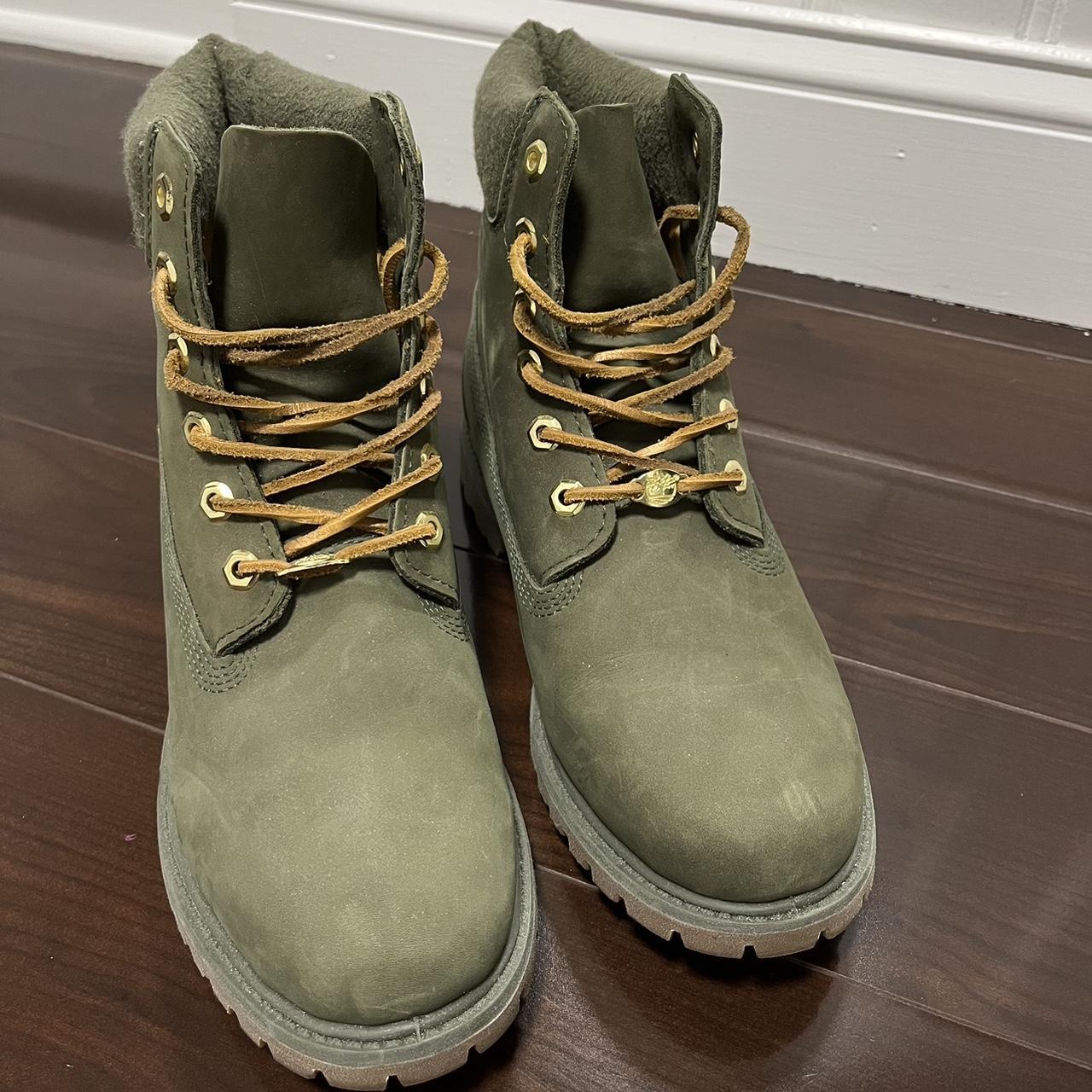 Army green timberlands outlet womens