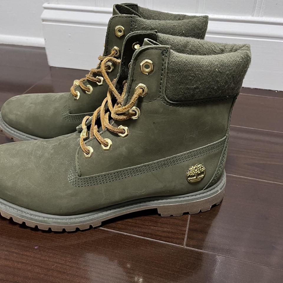 Olive green sales timbs womens