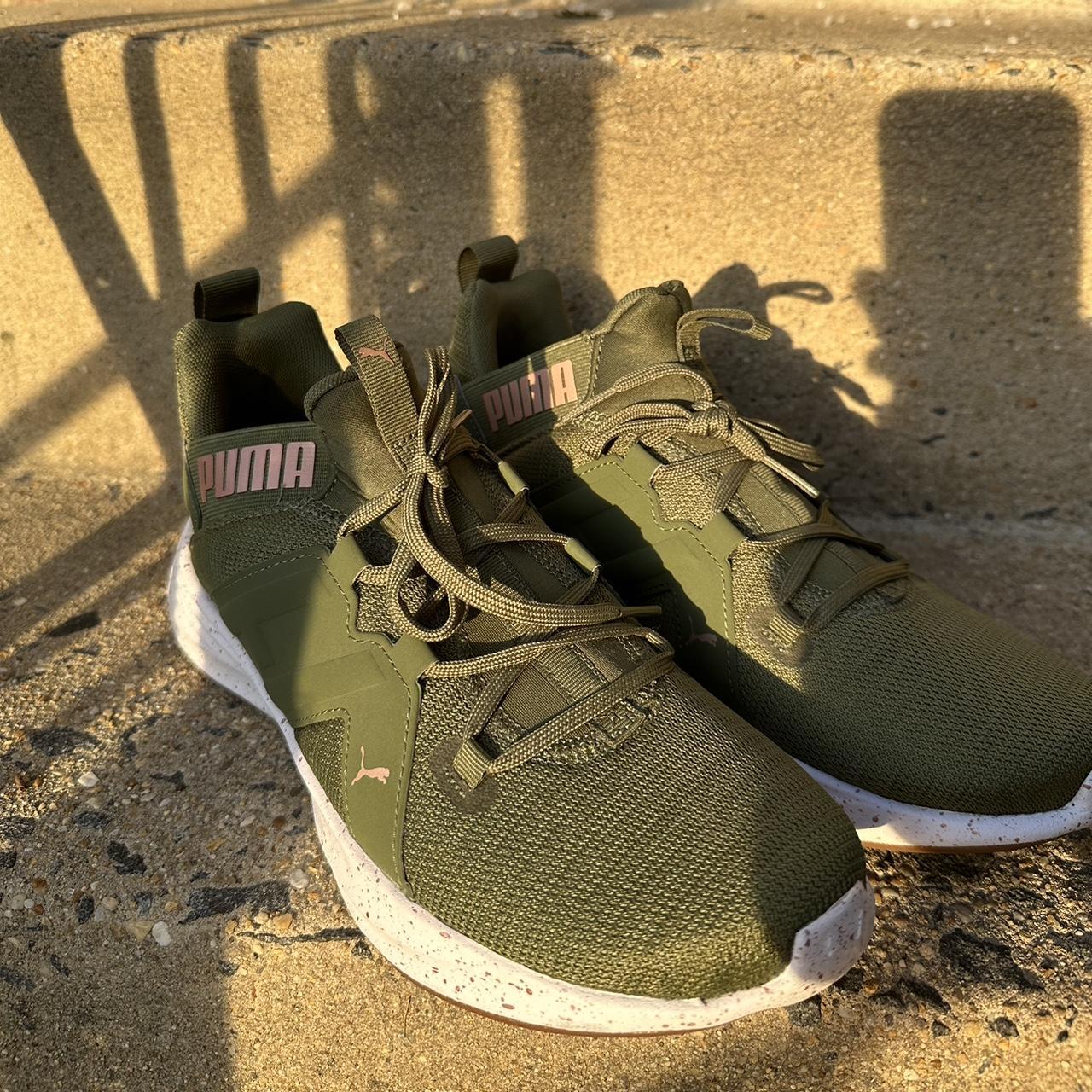 Army green outlet puma shoes womens