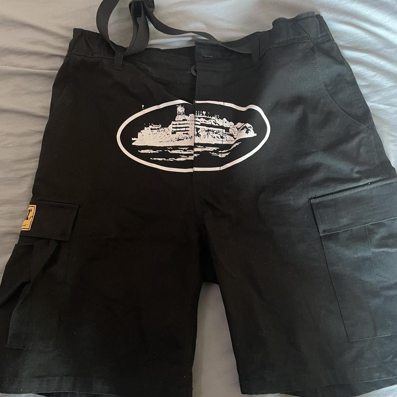 Corteiz(crtz) OG Black cargo shorts Alcatraz...