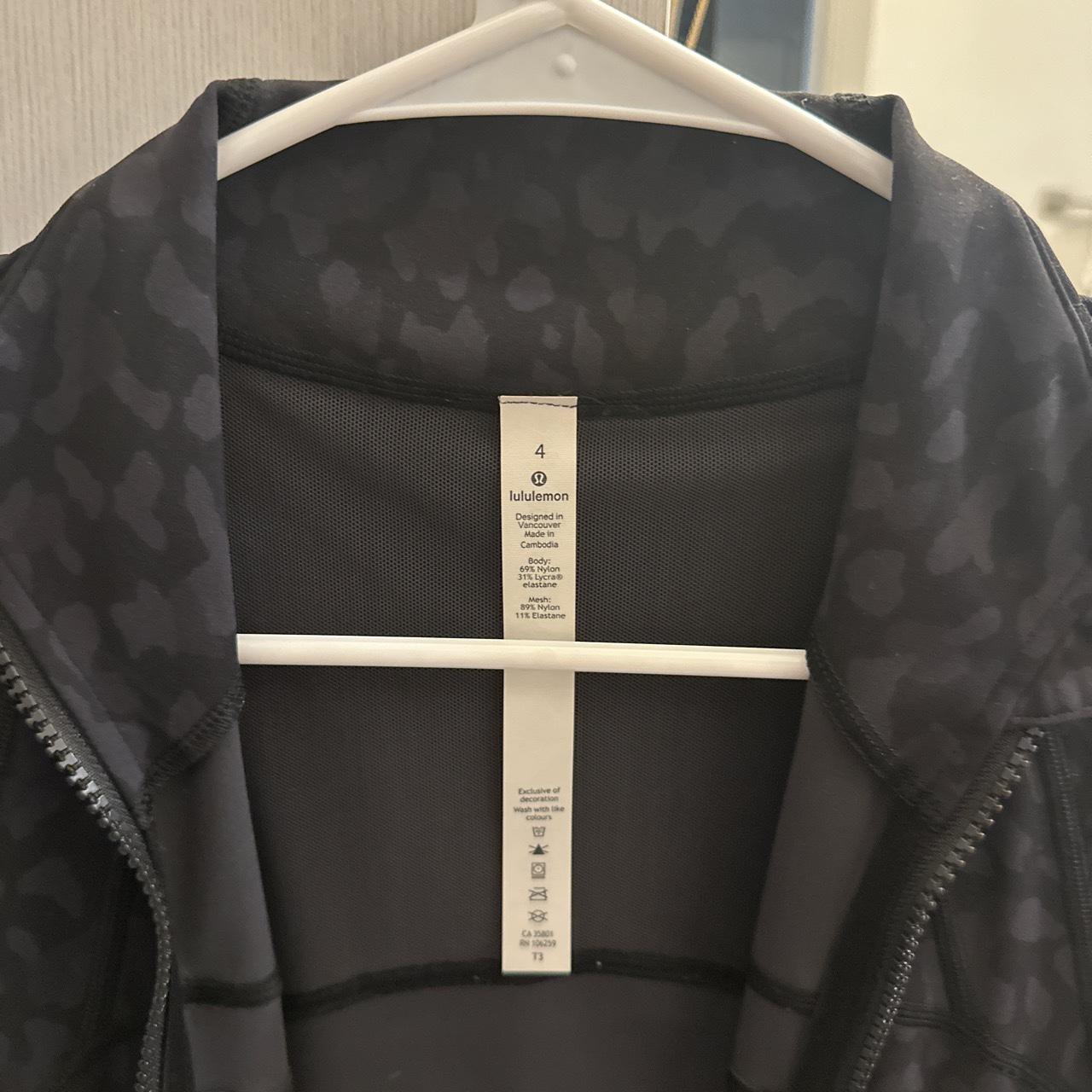 Lulu lemon define zip up jacket with collar, size 4.... Depop