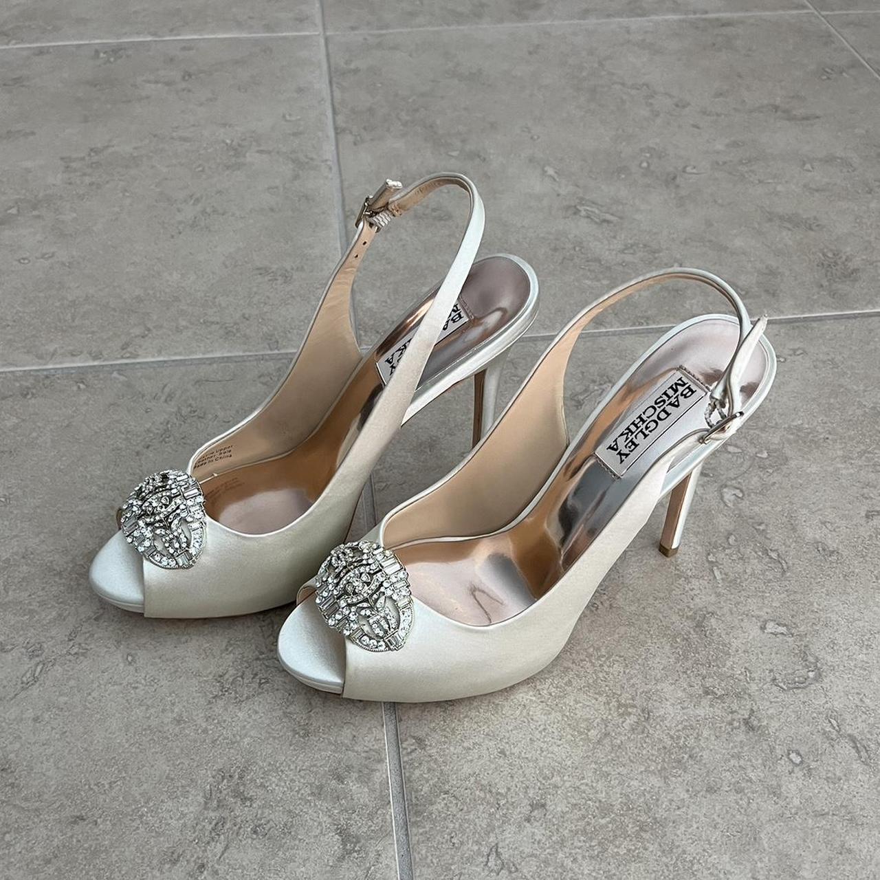 Badgley mischka ivory heels shops