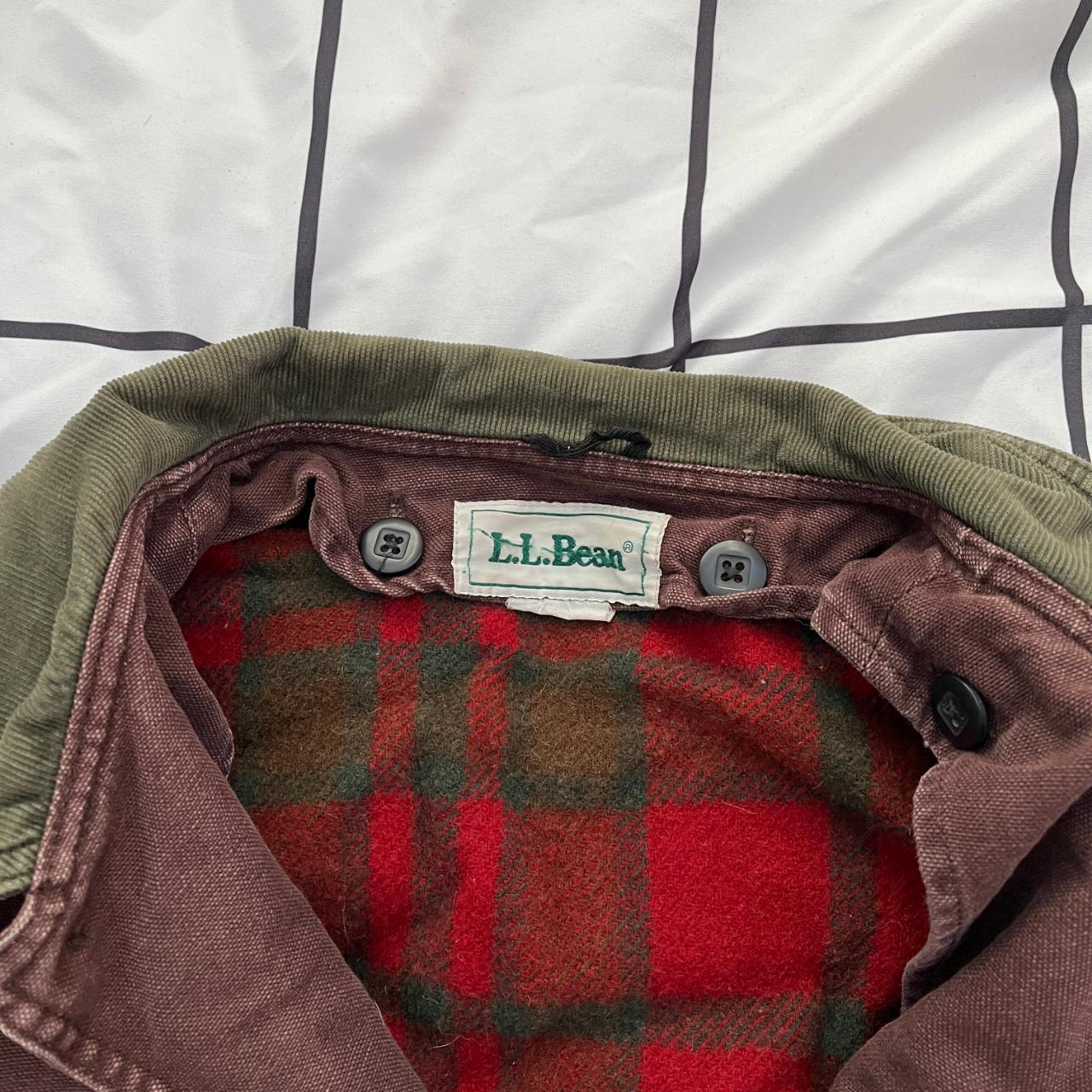 L.L.Bean Men's Brown and Green Coat | Depop