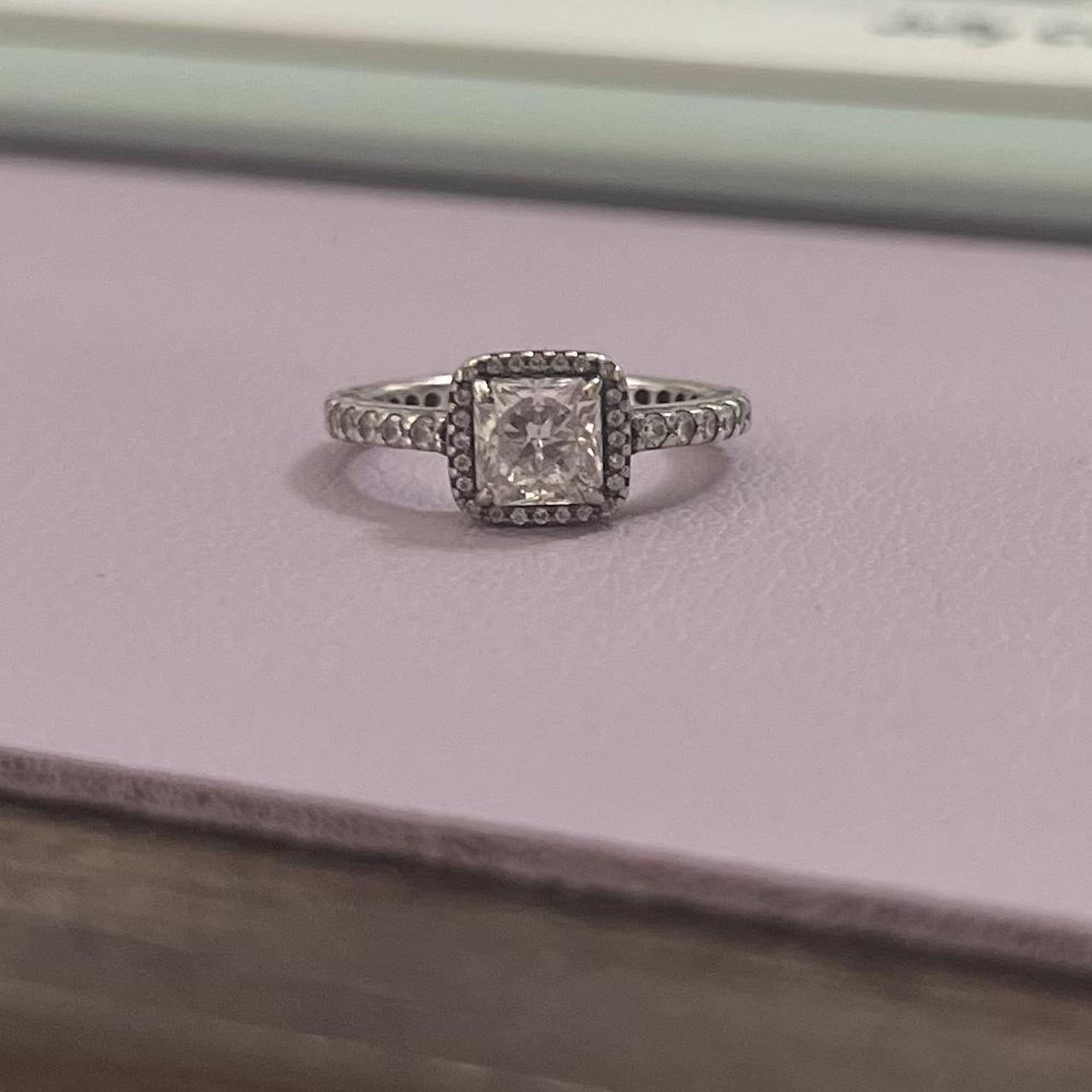 Square diamond sale ring pandora