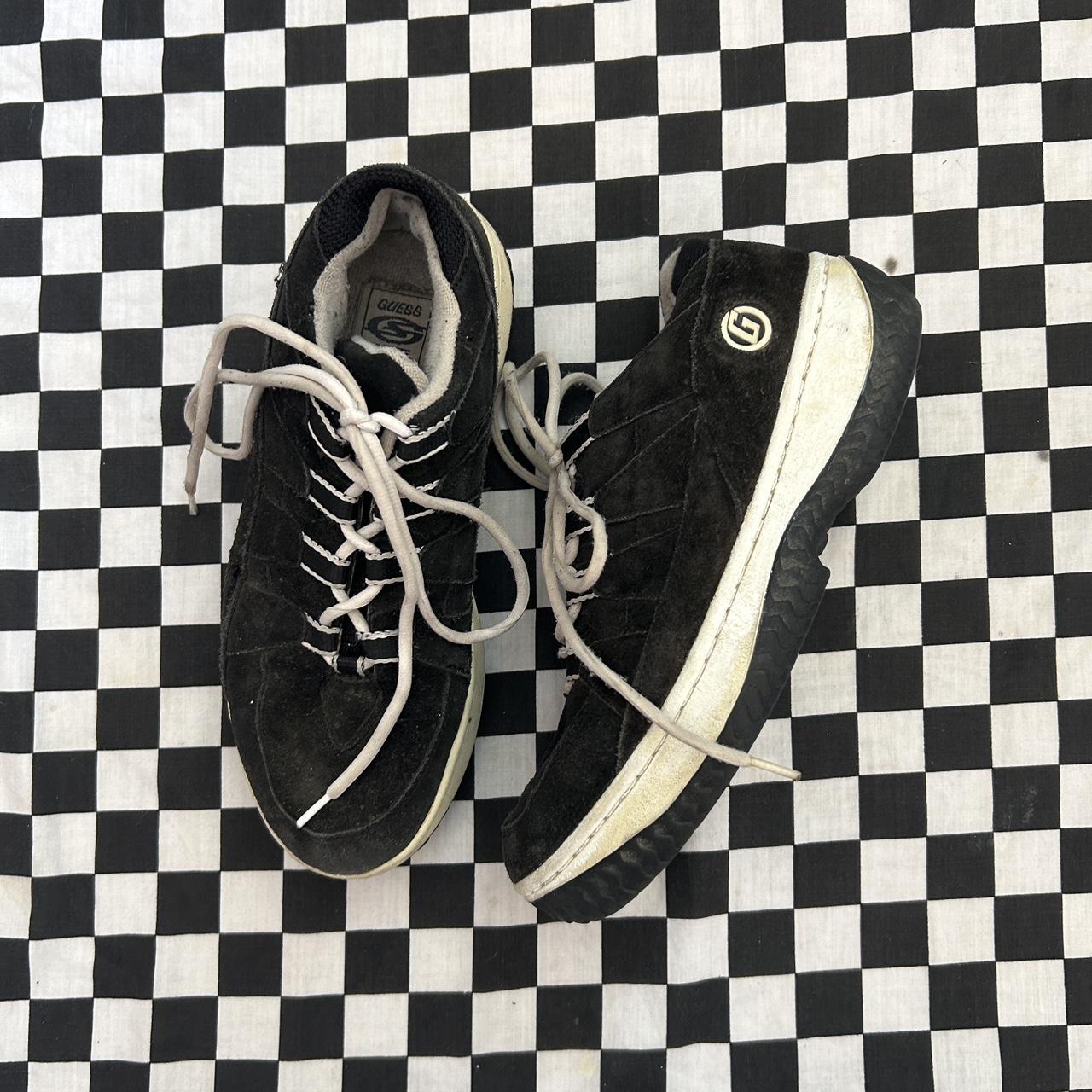 Guess Women's Black and White Trainers | Depop