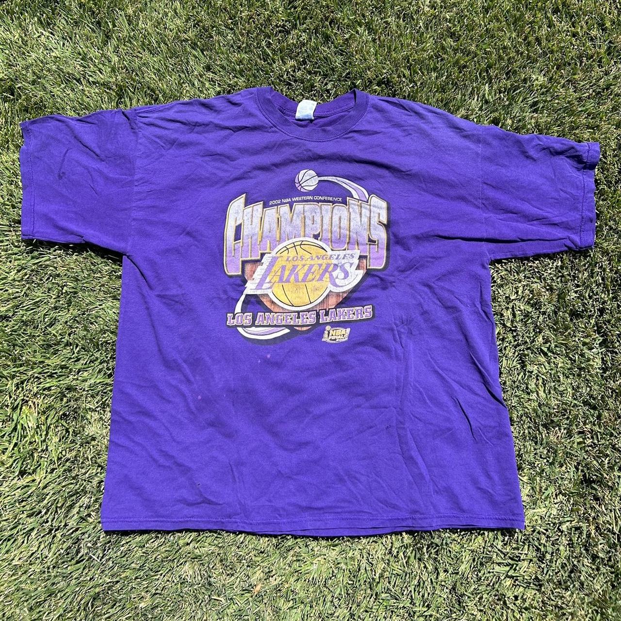 Vintage 2002 LA Lakers Championship Shirt 2002 Los - Depop