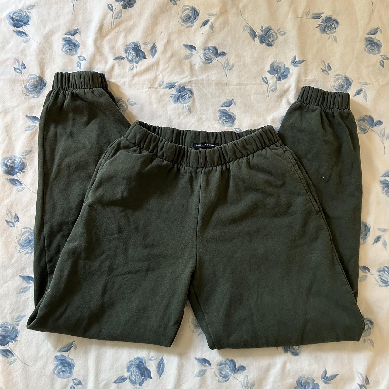brandy melville green rosa sweatpants tags casual... Depop