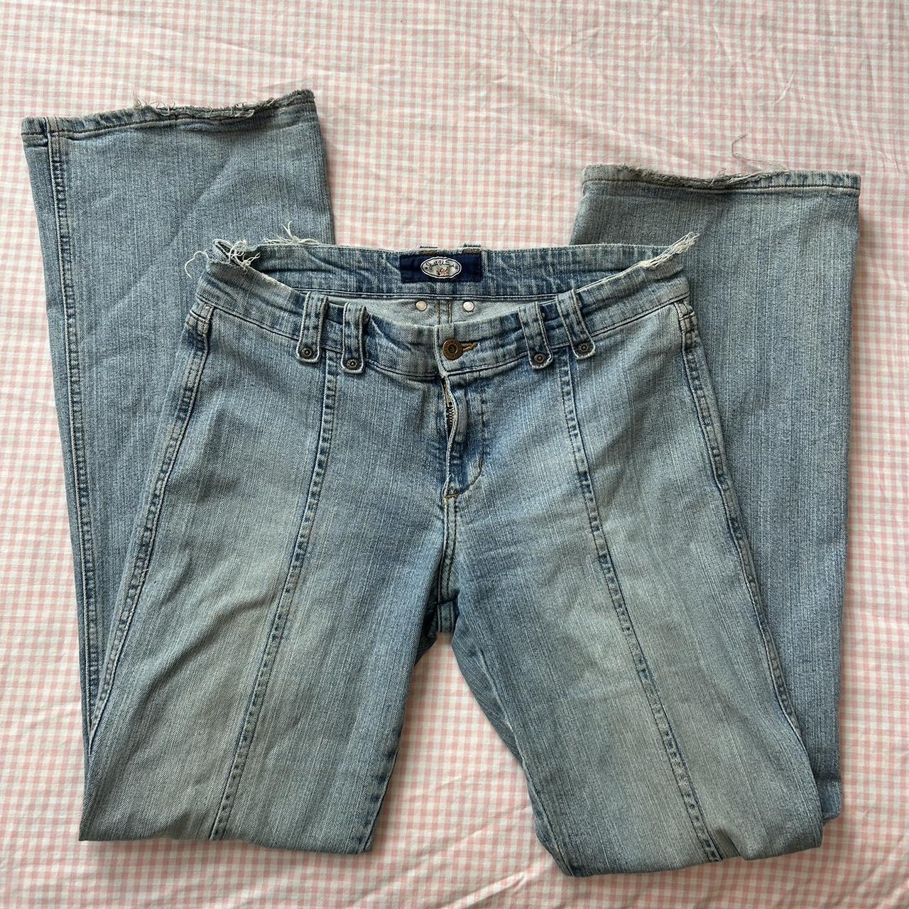 vintage 2000s just usa low rise flare jeans size... - Depop