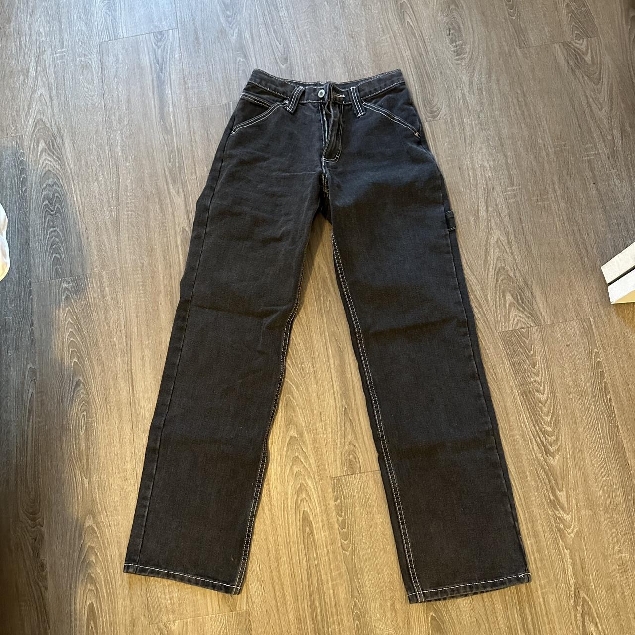 Brandy Melville Women's Cargo Jeans Black XS – Black Low Rise