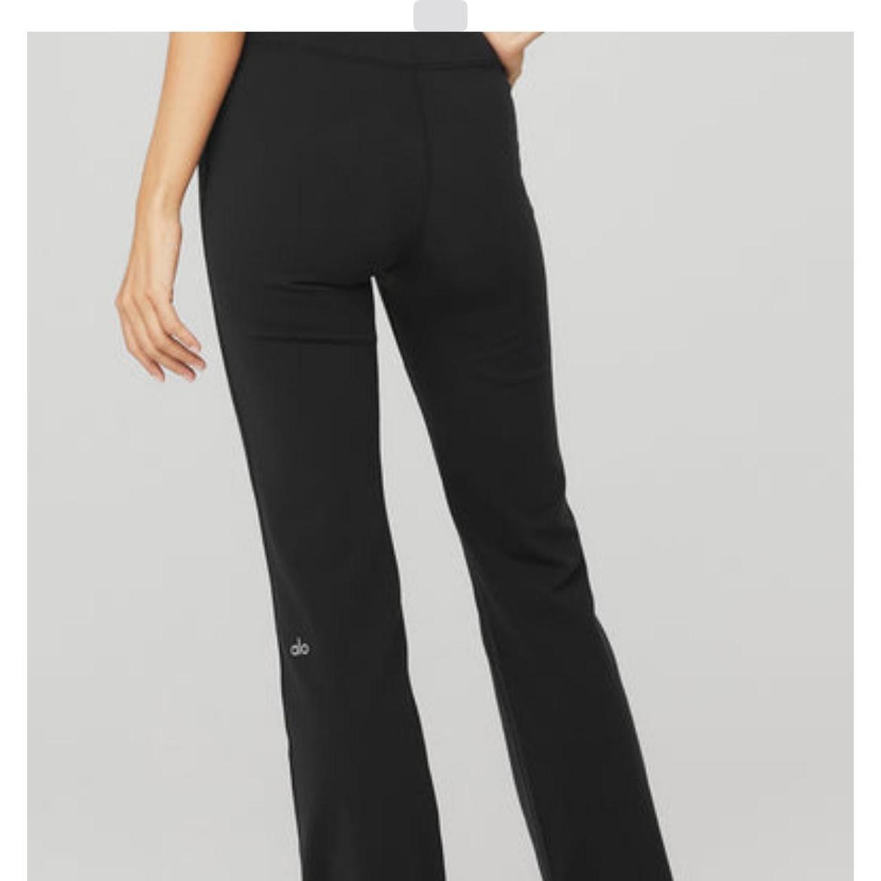 Airbrush low rise bootcut legging( black) Alo pants... Depop