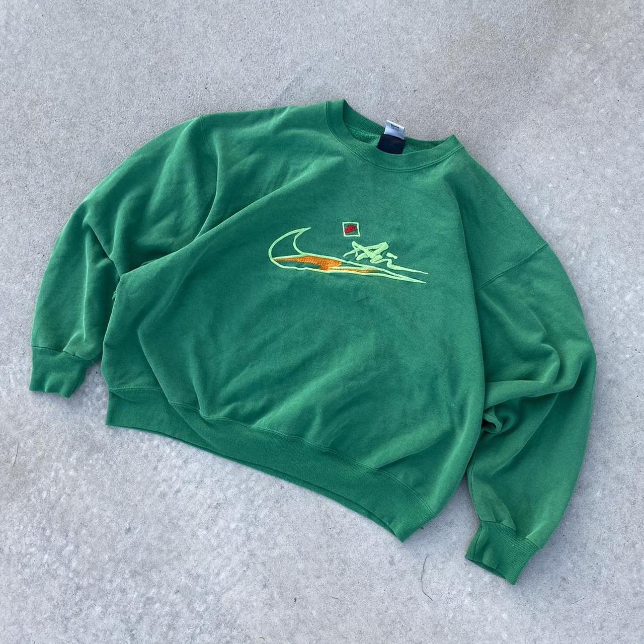 Vintage Nike Crewneck Love the green color, full... Depop