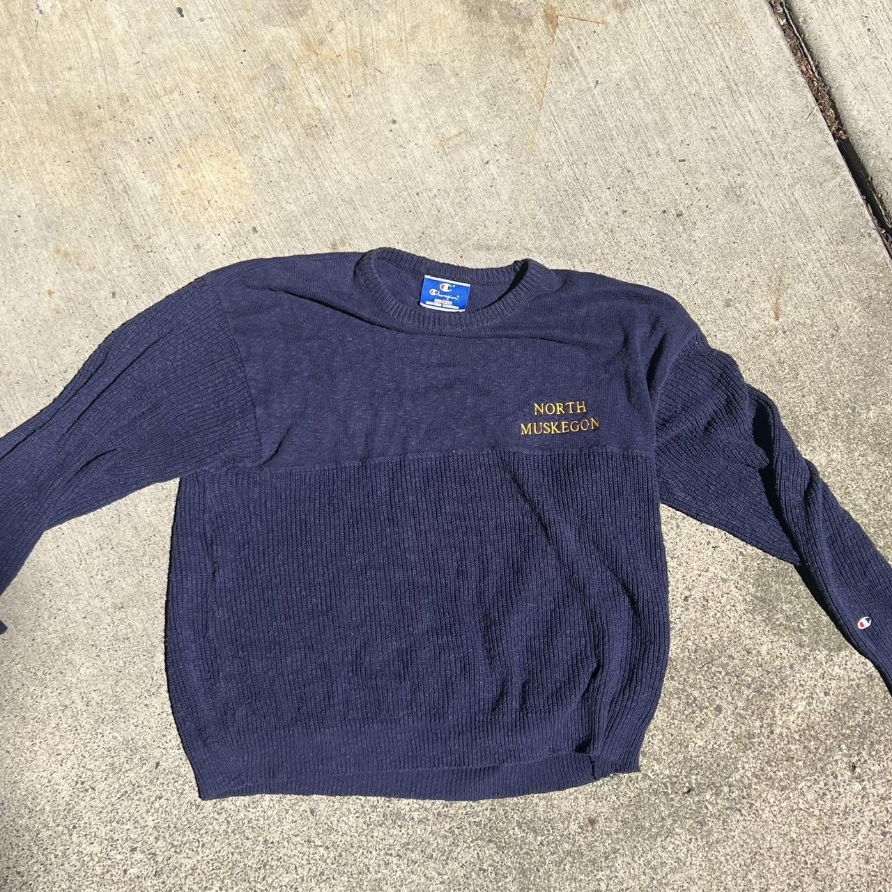 Champion sweater navy shop blue knot