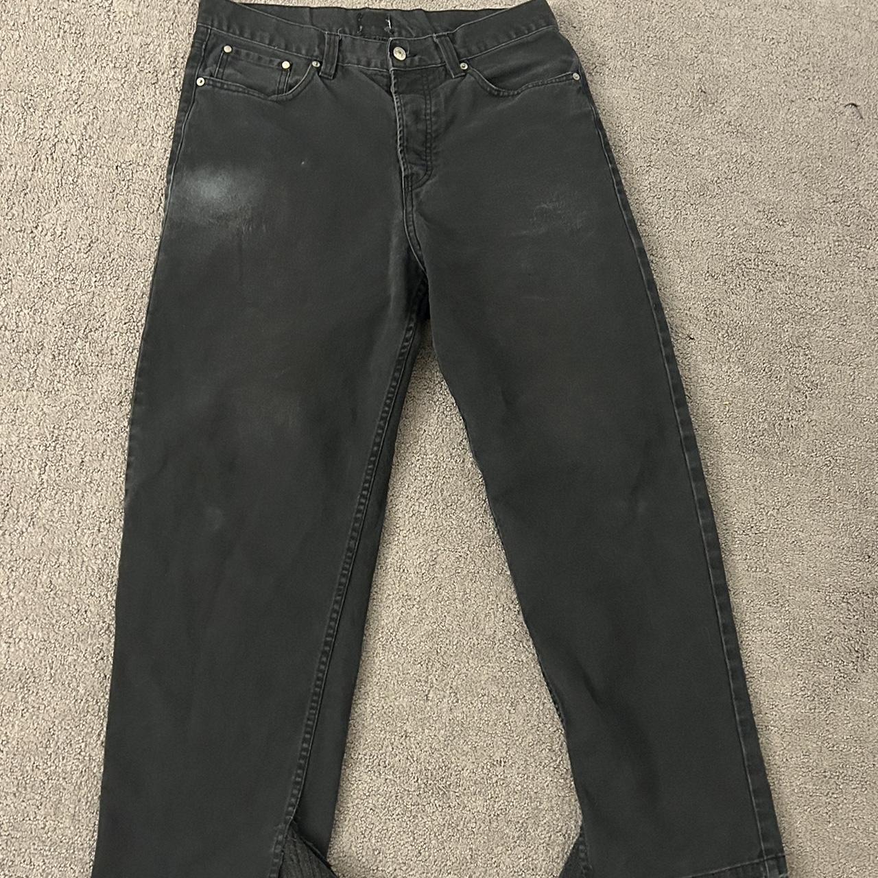 Balenciaga Men's Black and White Jeans | Depop