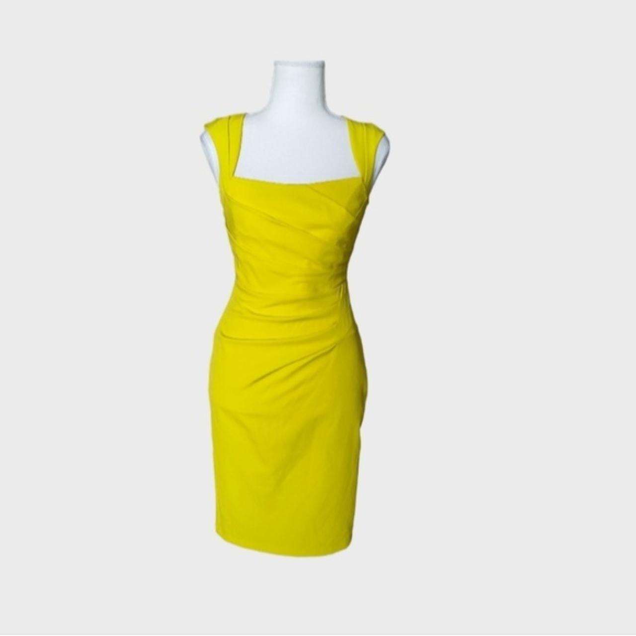 BNWT Lipsy London yellow Ruched Sheath