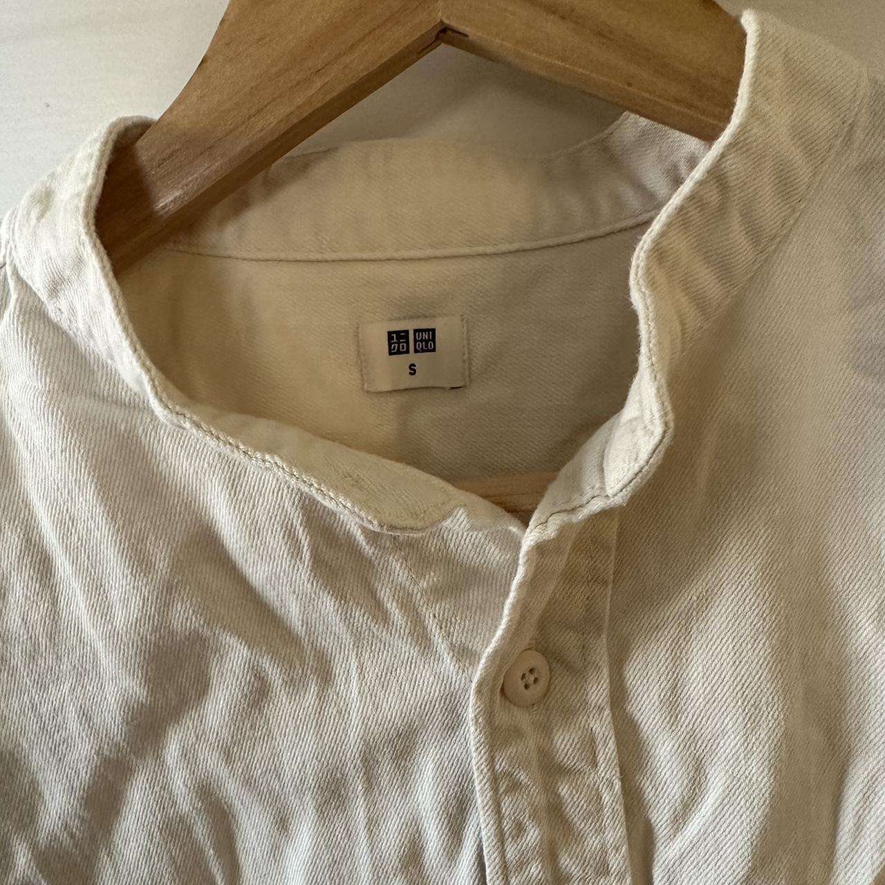 Uniqlo Mao Collar Shirt Size S Perfect Condition - Depop