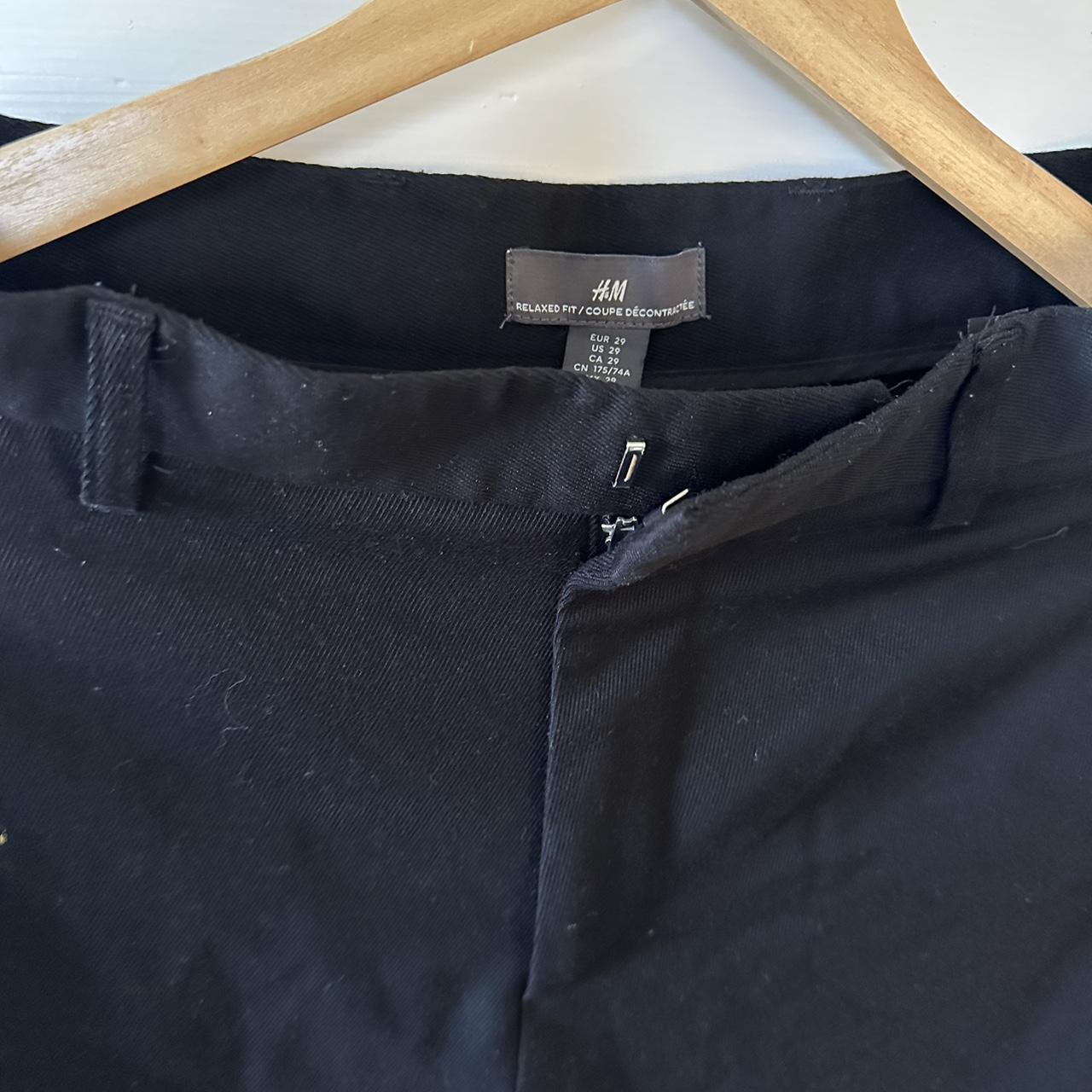 H&M Black Dress Pants Size 28 Good Condition - Depop